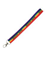 Printed Rainbow Wrist Lanyards