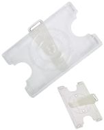 Two Clear clip on ID holders without ID inside